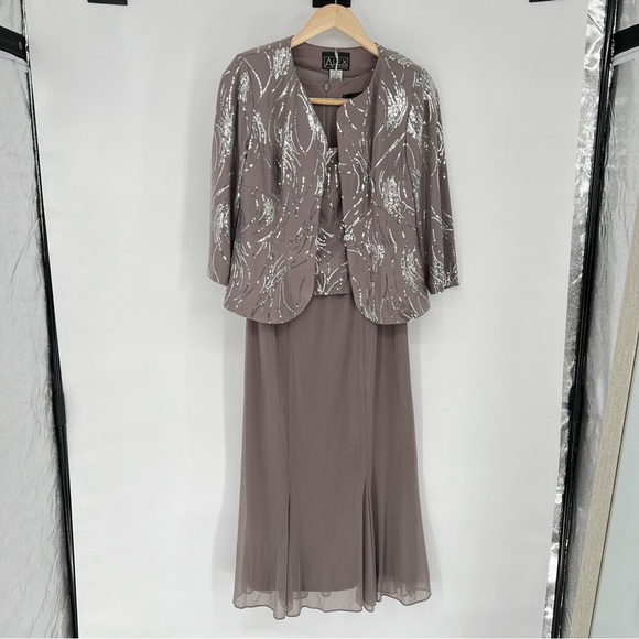 Alex Evenings Sequined A-Line Midi Dress and Jacket - Picture 5 of 16